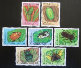 Poštové známky Kuba 1988 Chrobáky Mi# 3192-98 