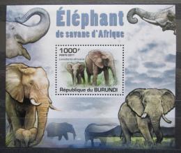 Poštová známka Burundi 2011 Slony DELUXE Mi# 2030 Block