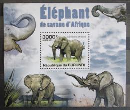 Poštová známka Burundi 2011 Slony DELUXE Mi# 2032 Block
