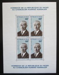 Potov znmky Niger 1967 Konrad Adenauer Mi# Block 4 Kat 10
