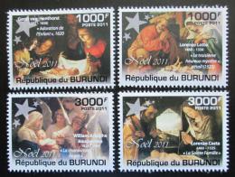 Poštové známky Burundi 2011 Vianoce, umenie Mi# 2198-2201 Kat 9.50€