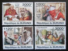 Poštové známky Burundi 2011 Papež Benedikt XVI. Mi# 2186-89 Kat 9.50€