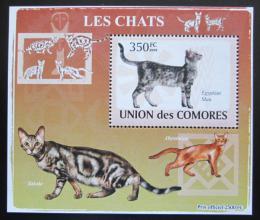 Poštová známka Komory 2009 Maèky DELUXE Mi# 2207 Block 