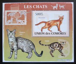 Poštová známka Komory 2009 Maèky DELUXE Mi# 2209 Block 