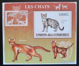 Poštová známka Komory 2009 Maèky DELUXE Mi# 2210 Block