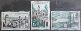 Poštové známky Francúzsko 1957 Turistické zaujímavosti Mi# 1145-47 Kat 24€