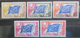 Poštové známky Francúzsko 1958-59 Vydání pro Radu Evropy Mi# 2-6 