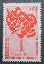 Poštová známka Francúzsko 1972 Dárcovství krve Mi# 1791