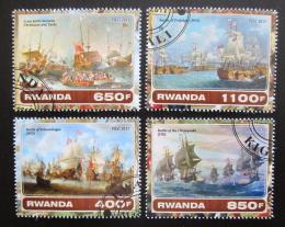 Poštové známky Rwanda 2017 Váleèné lode Mi# N/N