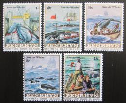 Poštovní známky Penrhyn 1983 Ochrana velryb Mi# 310-14 Kat 18€