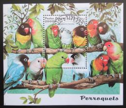 Poštová známka Laos 1997 Papagáje Mi# Block 160 Kat 6€