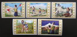 Poštové známky Fudžajra 1971 Skautské setkání v Japonsku Mi# 707-11