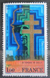 Poštová známka Francúzsko 1977 Pamätník generálu de Gaulle Mi# 2036