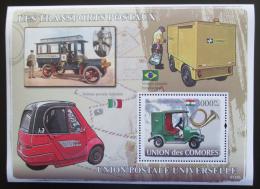 Poštová známka Komory 2008 Poštovní vozidla Mi# Block 431 Kat 15€ - zväèši� obrázok