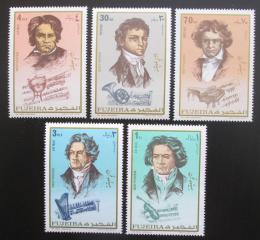 Poštové známky Fudžajra 1971 Ludwig van Beethoven Mi# 732-36