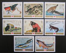 Poštové známky Manáma 1971 Umenie, zvíøata Mi# 456-63