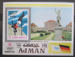 Poštovní známka Adžmán 1971 LOH Mnichov, skok o tyèi Mi# Block 247 Kat 8€