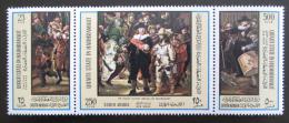 Poštové známky Aden Qu aiti 1967 Umenie, Rembrandt Mi# 165-67