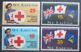 Poštové známky Svätá Lucia 1970 Britský èervený køíž, 100. výroèie Mi# 274-77