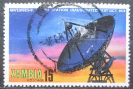 Poštová známka Zambia 1974 Satelitní stanice v Mwembeshi Mi# 139