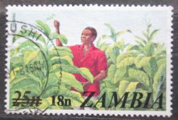 Poštová známka Zambia 1979 Sbìr tabáku pretlaè Mi# 199