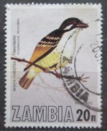 Poštová známka Zambia 1977 Vousák bìlouzdièkový Mi# 184