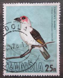 Poštová známka Zambia 1977 Vousák Chaplinùv Mi# 185