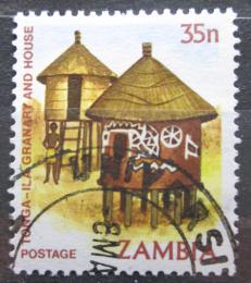 Poštová známka Zambia 1981 Tradièní obydlí Mi# 258