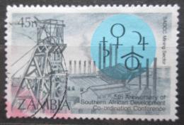 Poštová známka Zambia 1985 Hornictví Mi# 335