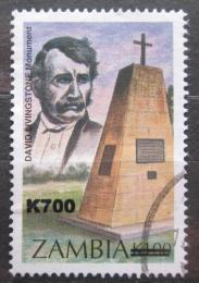 Poštová známka Zambia 2000 Livingstonùv pamätník pretlaè Mi# 1137