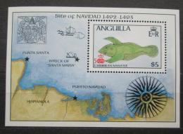 Poštová známka Anguilla 1986 Objevení Ameriky, 500. výroèie Mi# Block 73 Kat 10€ 