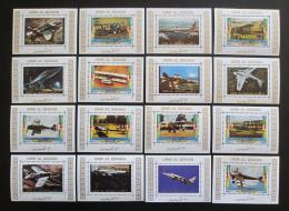 Poštové známky Umm al-Kuvajn 1972 Lietadla DELUXE Mi# 1274-89 Kat 32€