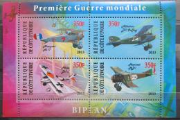 Poštové známky Pobrežie Slonoviny 2013 Vojnová lietadla 