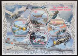 Poštové známky Pobrežie Slonoviny 2018 Vojnová lietadla Mi# N/N - zväèši� obrázok