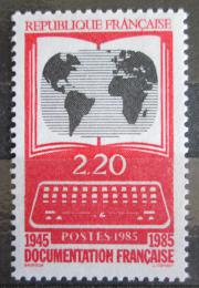 Poštová známka Francúzsko 1985 Mapa svìta Mi# 2522