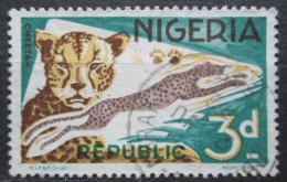Poštová známka Nigéria 1971 Gepard štíhlý Mi# 179 CI