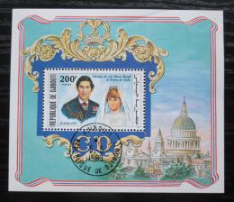 Poštová známka Džibutsko 1981 Krá¾ovská svadba Mi# Block 40 A