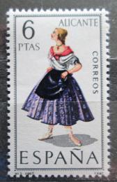 Poštová známka Španielsko 1967 ¼udový kroj Alicante Mi# 1664