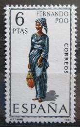 Poštová známka Španielsko 1968 ¼udový kroj Fernando Póo Mi# 1758