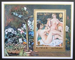 Poštová známka Adžmán 1971 Umenie, akty, Renoir Mi# Block 278 Kat 6.50€