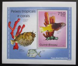 Potov znmka Guinea-Bissau 2010 Tropick ryby a korly DELUXE Mi# 5077 Block