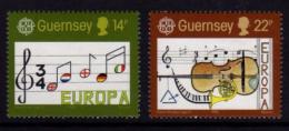 Poštové známky Guernsey, Ve¾ká Británia 1985 Európa CEPT, rok hudby Mi# 322-23