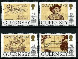 Poštové známky Guernsey 1992 Európa CEPT, objavenie Ameriky Mi# 549-52