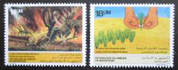 Poštové známky Mauritánia 1985 Boj proti suchu Mi# 842-43 Kat 6€