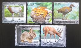 Poštové známky Burundi 2012 Ohrozené zvieratá Mi# 2585-89 Kat 10€