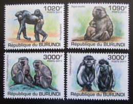 Poštové známky Burundi 2011 Opice Mi# 2078-81 Kat 9.50€