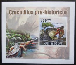 Poštová známka Poštová známka Guinea-Bissau 2010 Prehistoriètí krokodýli DELUXE Mi# 5211 B Block