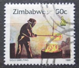 Poštová známka Zimbabwe 1995 Tavení zlata Mi# 547