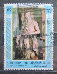 Poštová známka Aden Upper Yafa 1967 Socha, razítko Kanada Mi# 19