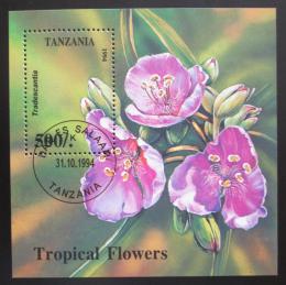 Poštová známka Tanzánia 1994 Tropické kvety Mi# Block 263